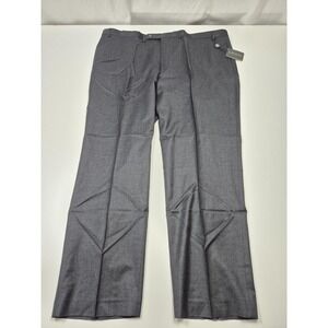 VTG Lauren Ralph Lauren Dress Pants Mens 46x32 Gray Wool Flat Front NWT Office